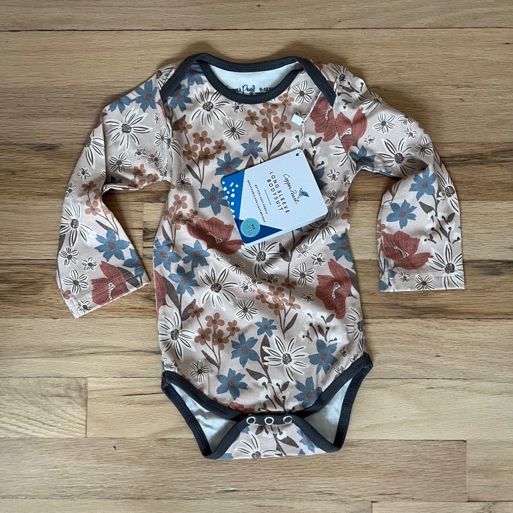 NWT Copper Pearl Long Sleeve Bodysuit Onsie